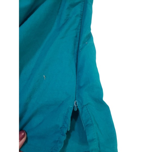 St Johns Bay 3/4 Sleeve Basic Top Womens Teal Turquoise Blue M Cotton Sequins - Picture 8 of 16